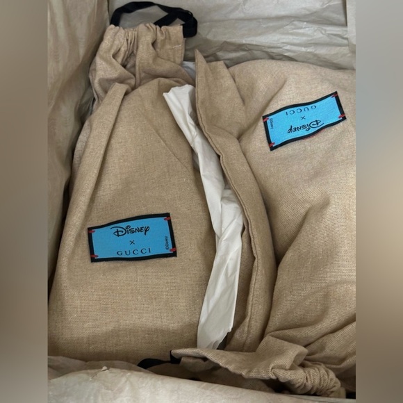 💎GUCCI DISNEY X RHYTON SNEAKERS IVORY LEATHER DONALD DUCK PRINT MEN 9G , 9.5 US - Picture 5 of 6